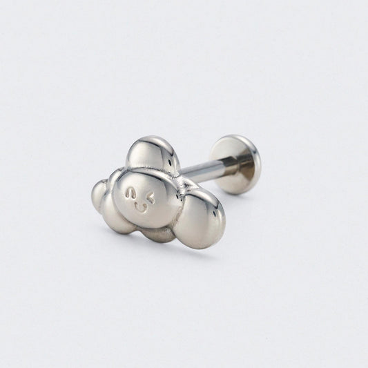 Happy Cloud Labret in Silver - Titanium