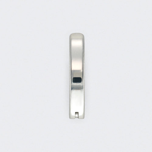 Hinged Belly Clicker in Silver - Titanium