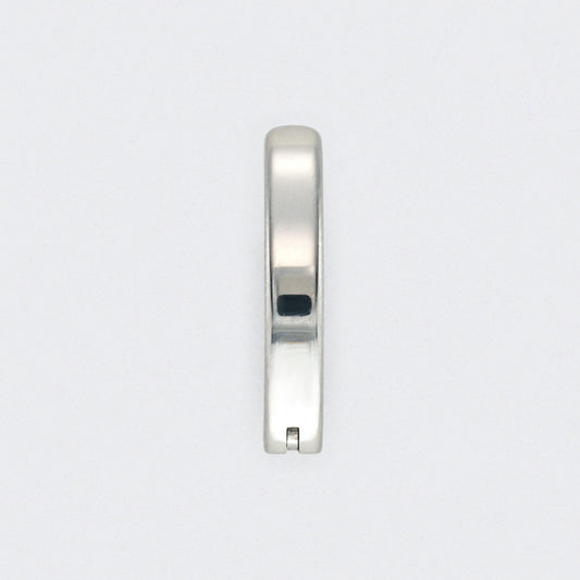 Hinged Belly Clicker in Silver - Titanium