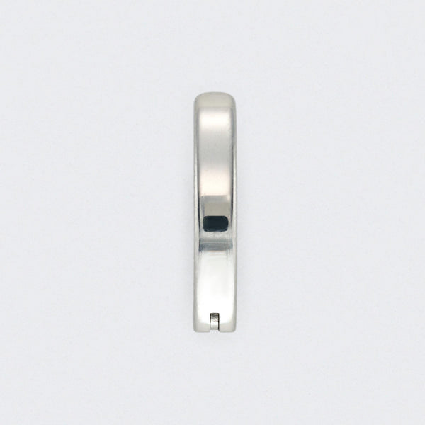 Hinged Belly Clicker in Silver - Titanium