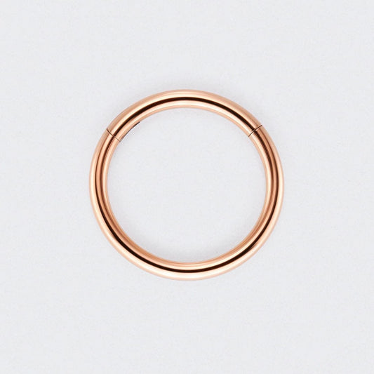 Segment Clicker Ring in Rose Gold - Titanium