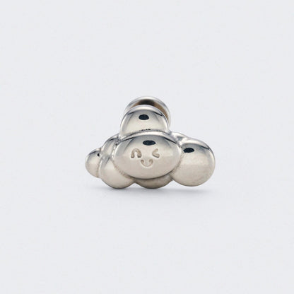 Happy Cloud Labret in Silver - Titanium