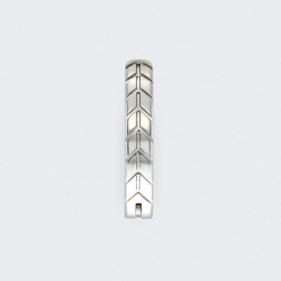 Tyre Cut Hinged Belly Clicker in Silver - Titanium