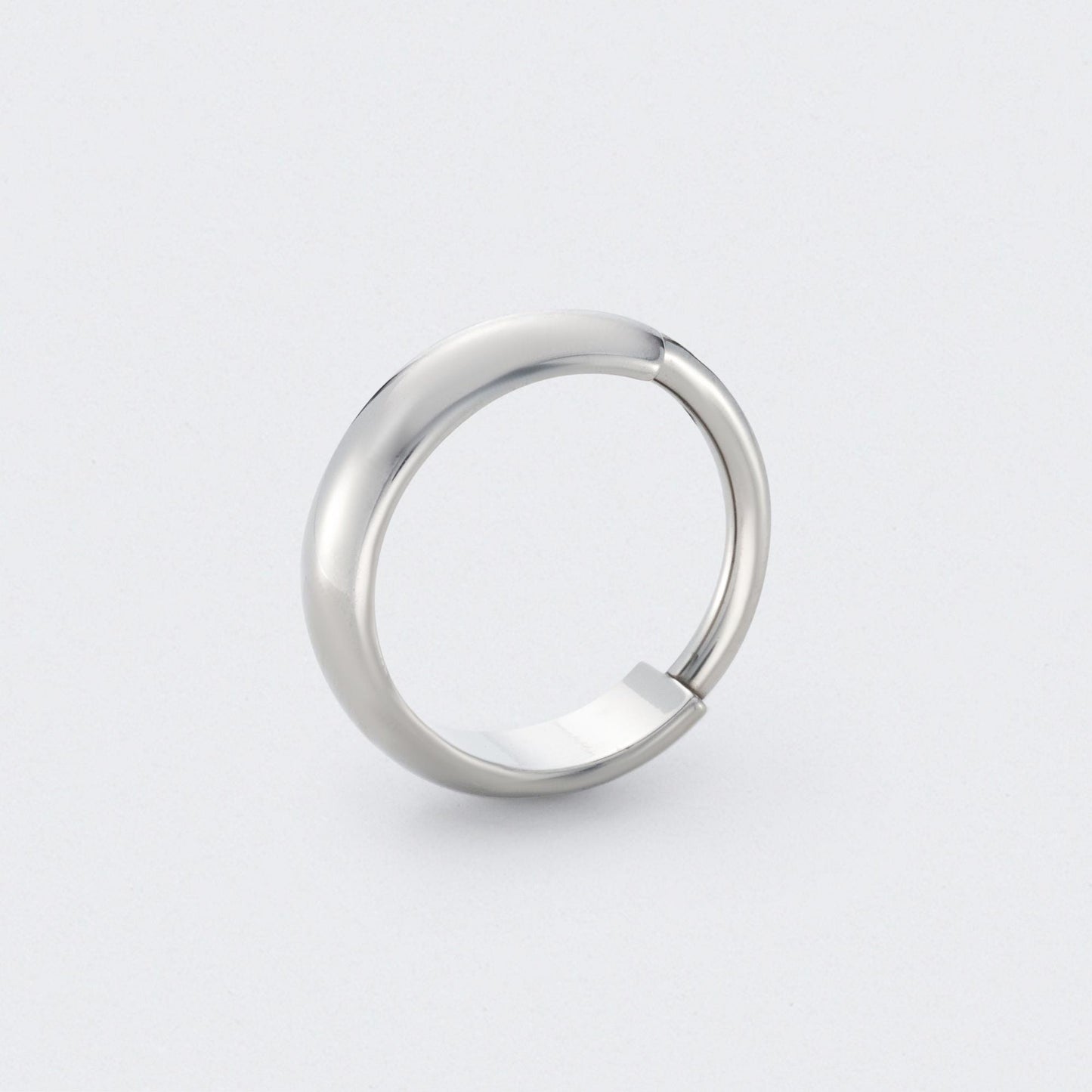 Huggie Hoop in Silver - Titanium