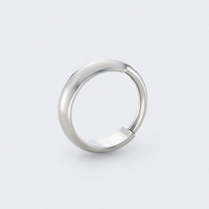 Huggie Hoop in Silver - Titanium