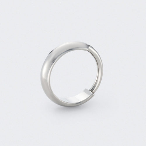 Huggie Hoop in Silver - Titanium