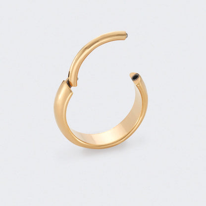 Huggie Hoop in Gold - Titanium
