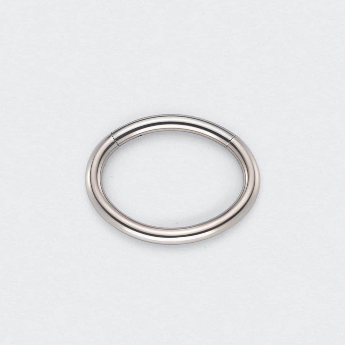 Segment Ring Oval Shape in Silver - Titanium