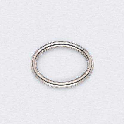 Segment Ring Oval Shape in Silver - Titanium