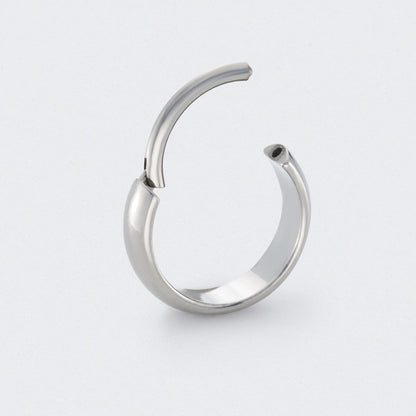 Huggie Hoop in Silver - Titanium