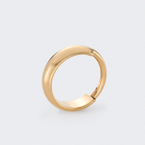 Huggie Hoop in Gold - Titanium
