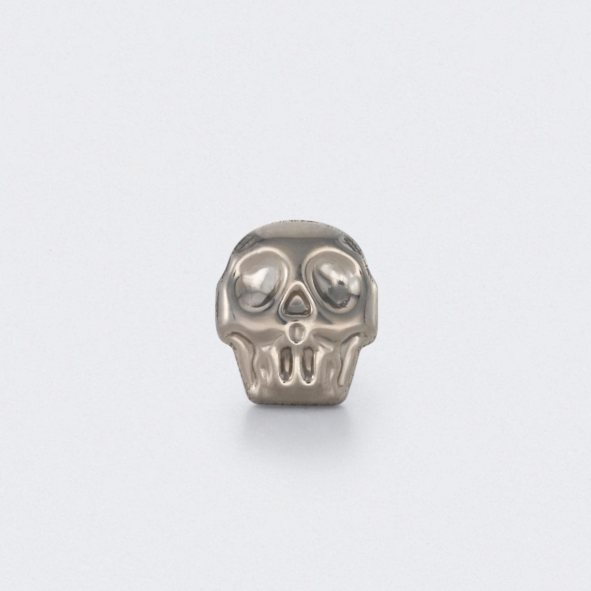 Skull Labret in Silver - Titanium