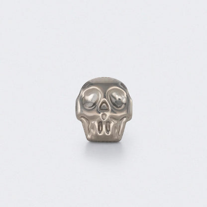 Skull Labret in Silver - Titanium
