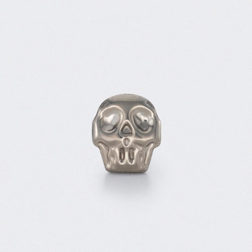 Skull Labret in Silver - Titanium