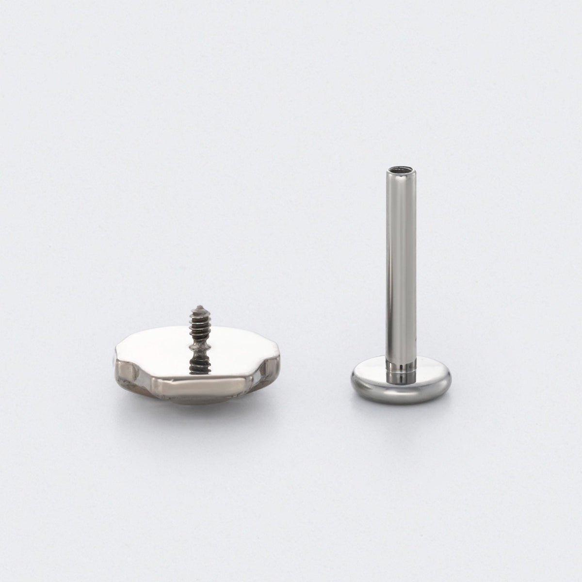Skull Labret in Silver - Titanium