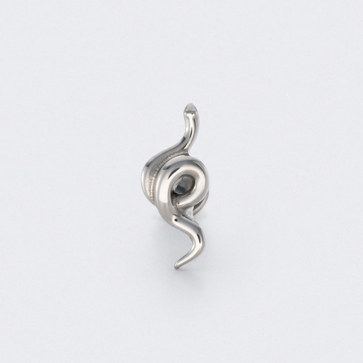 Snake Labret in Silver - Titanium
