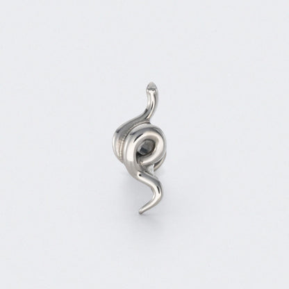 Snake Labret in Silver - Titanium