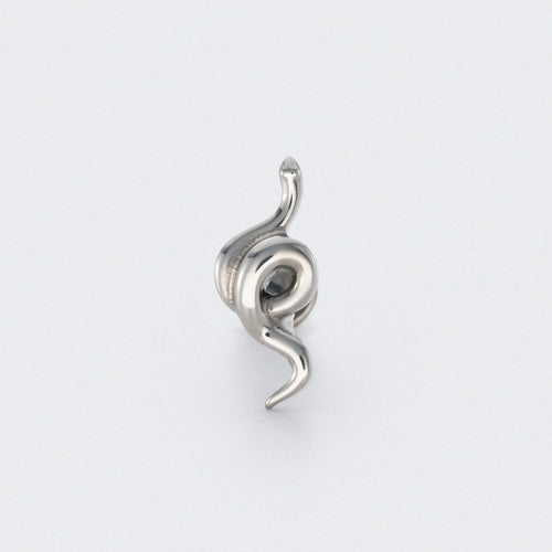 Snake Labret in Silver - Titanium