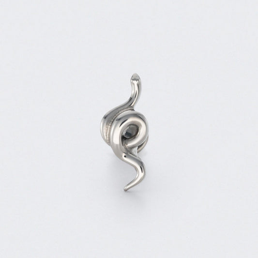 Snake Labret in Silver - Titanium