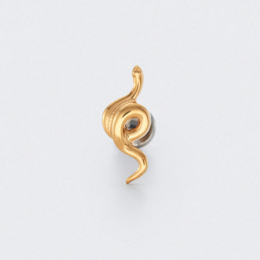 Snake Labret in Gold- Titanium
