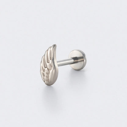 Wing Labret in Silver - Titanium